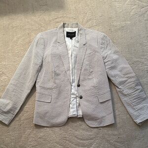 Banana Republic Black and White Houndstooth Blazer